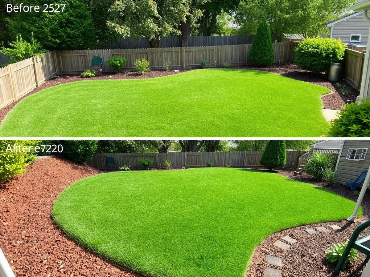 Yard Cleanup & Mulch Installation — after