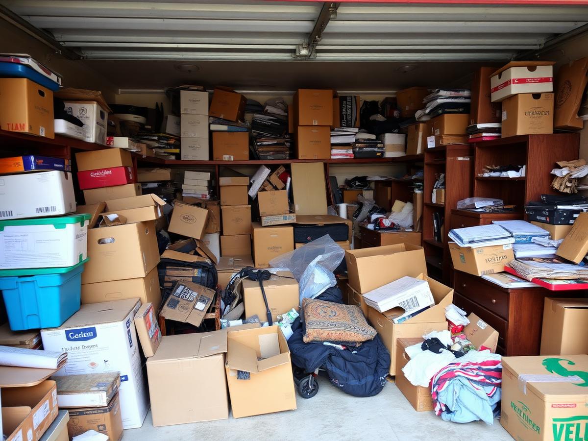 Full Garage Junk Removal — before